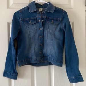 New with Tags Crazy 8 Girls Blue Jean Jacket with snap buttons Large Size 10/12